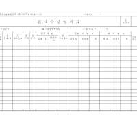 원료수불명세표 원료수불명세표